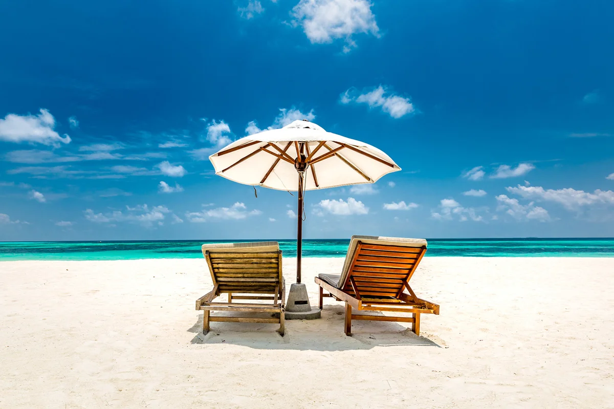Beach scene backdrop
