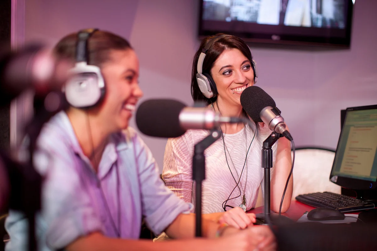 Women making a podcast