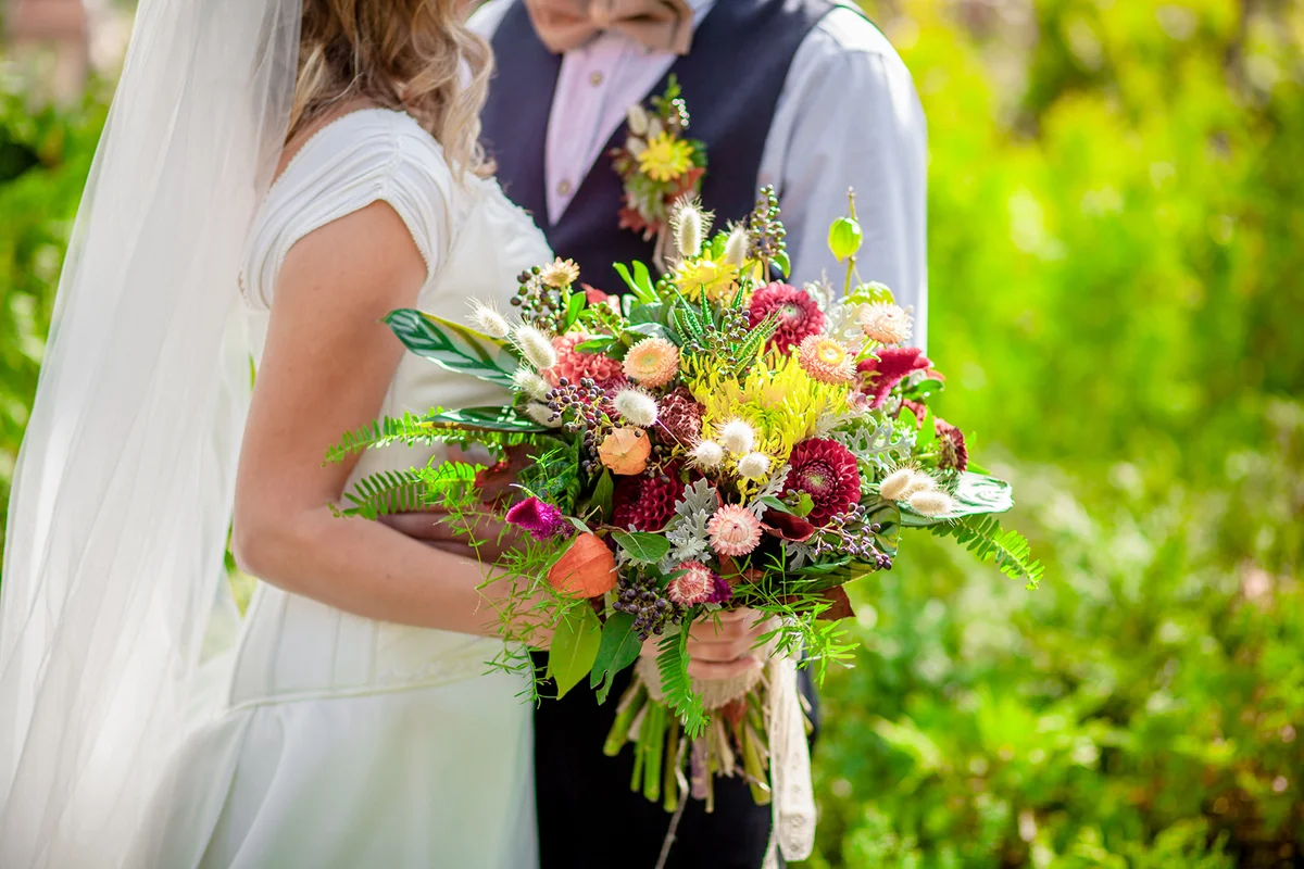 Summer wildflower wedding bouquet