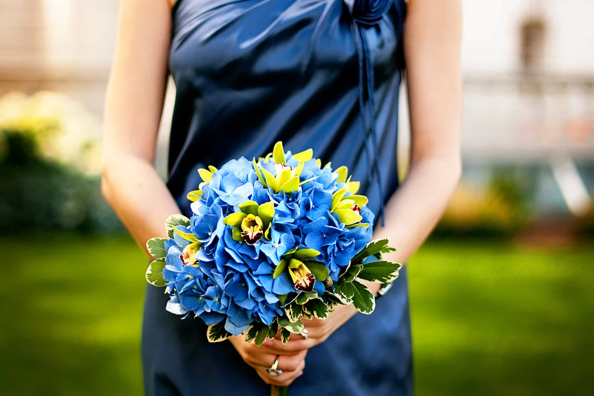 Blue flower bouquet