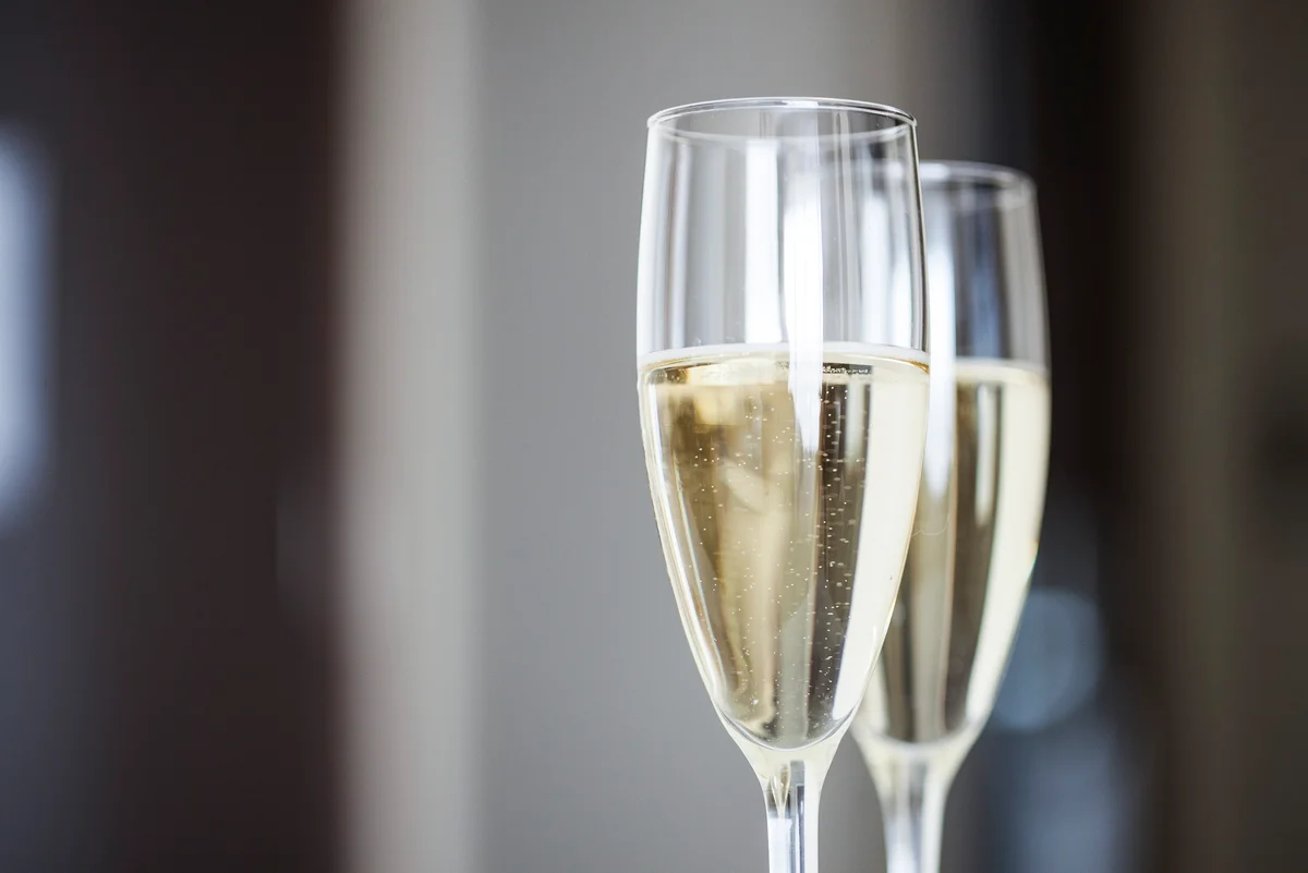 2 glasses of Champagne