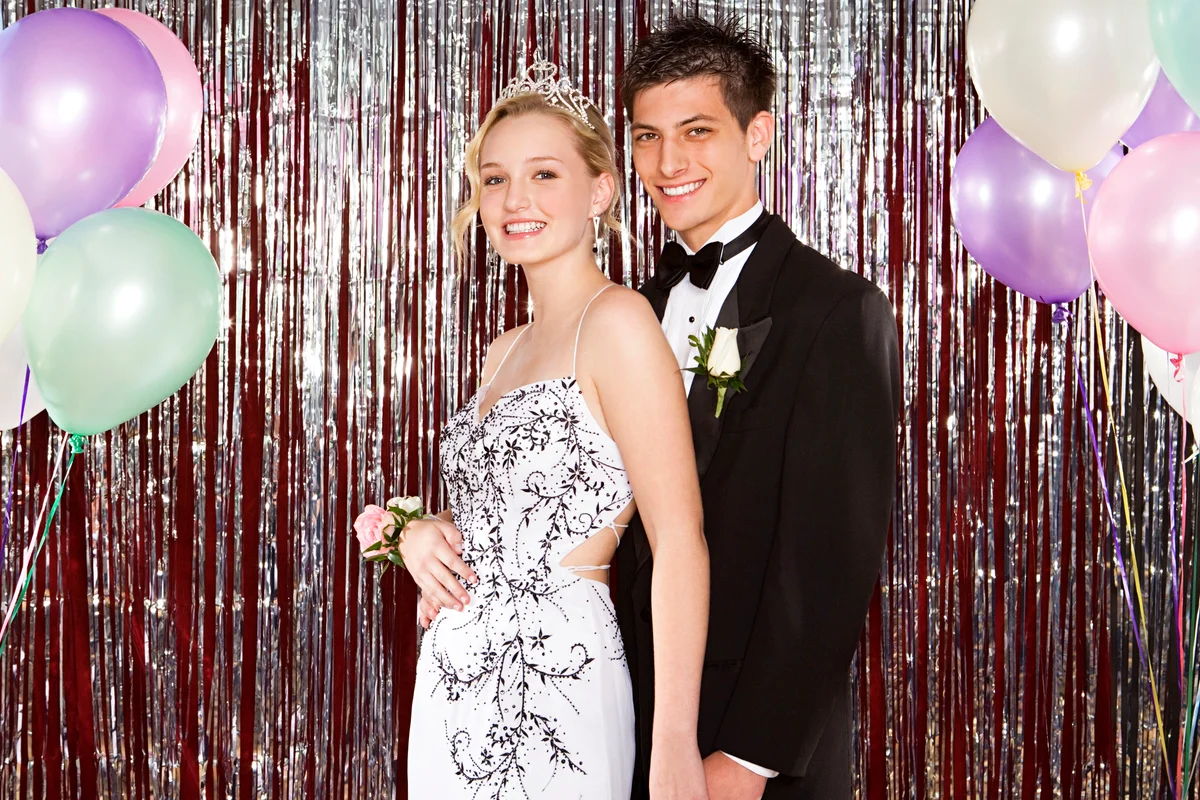 Young couple at prom