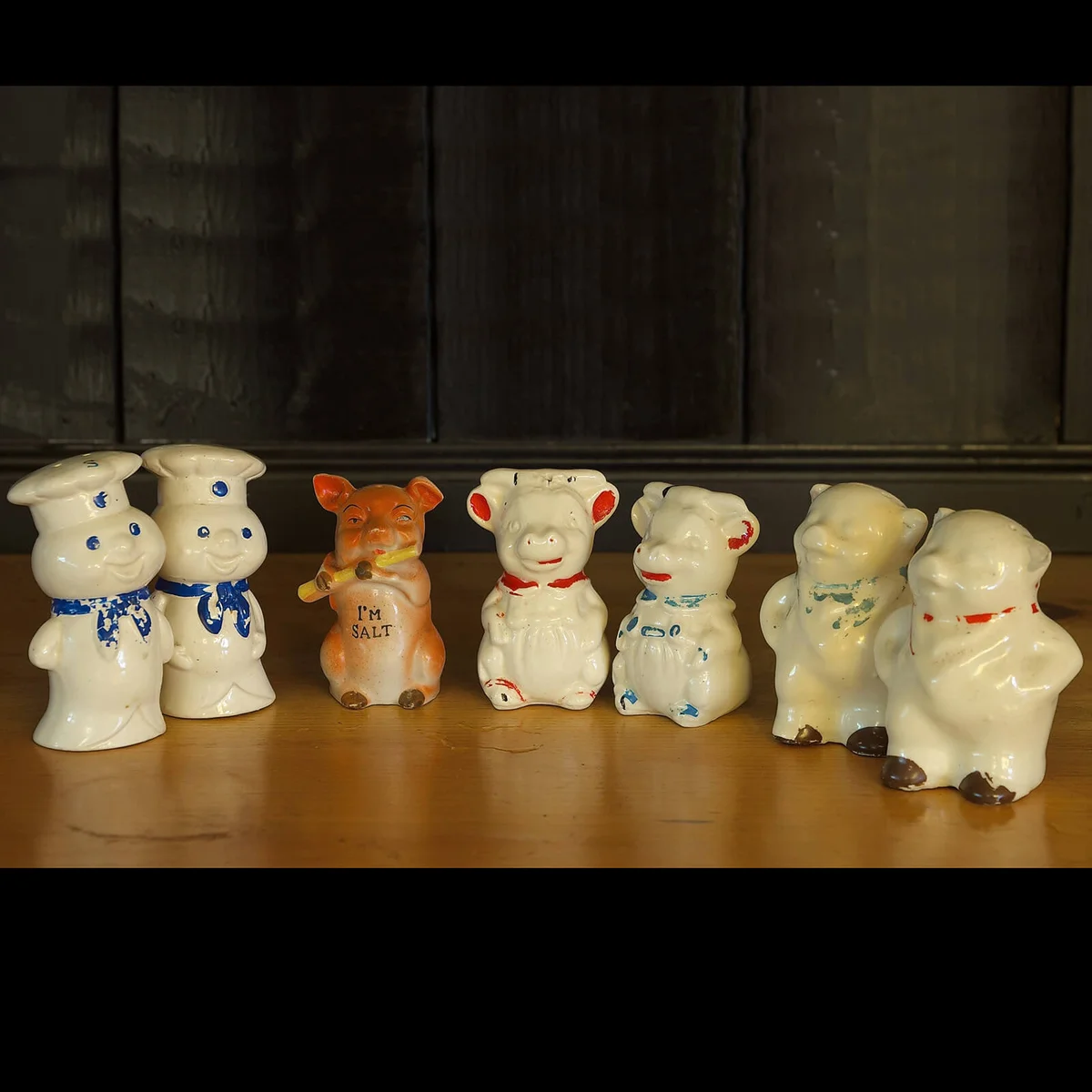 Vintage salt and pepper shakers