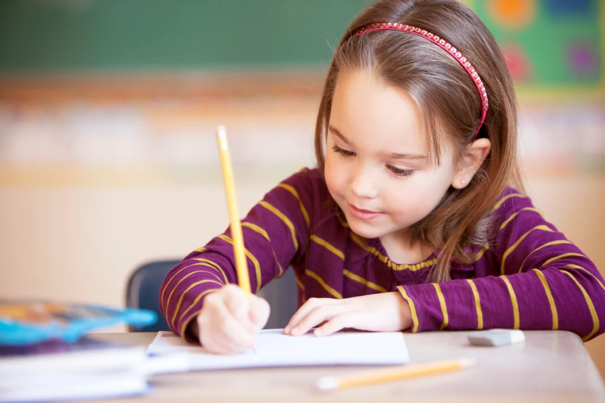 Girl studying