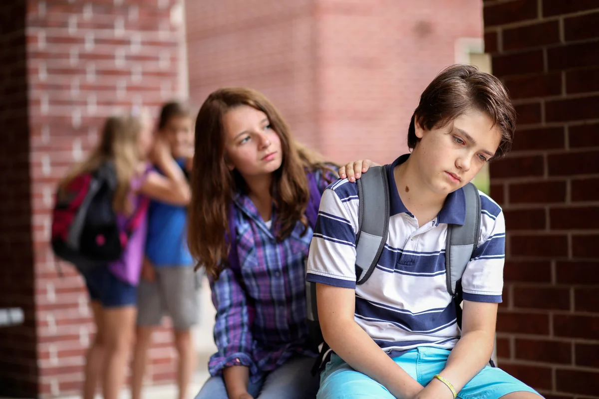 Comforting friend after being bullied