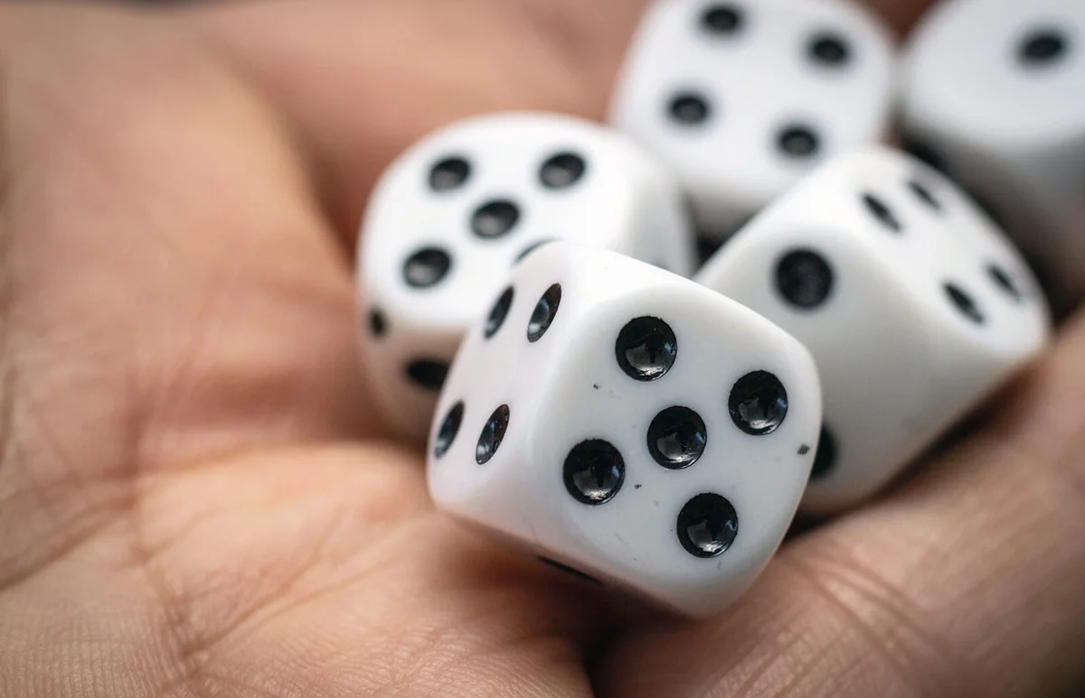 Dice in hand