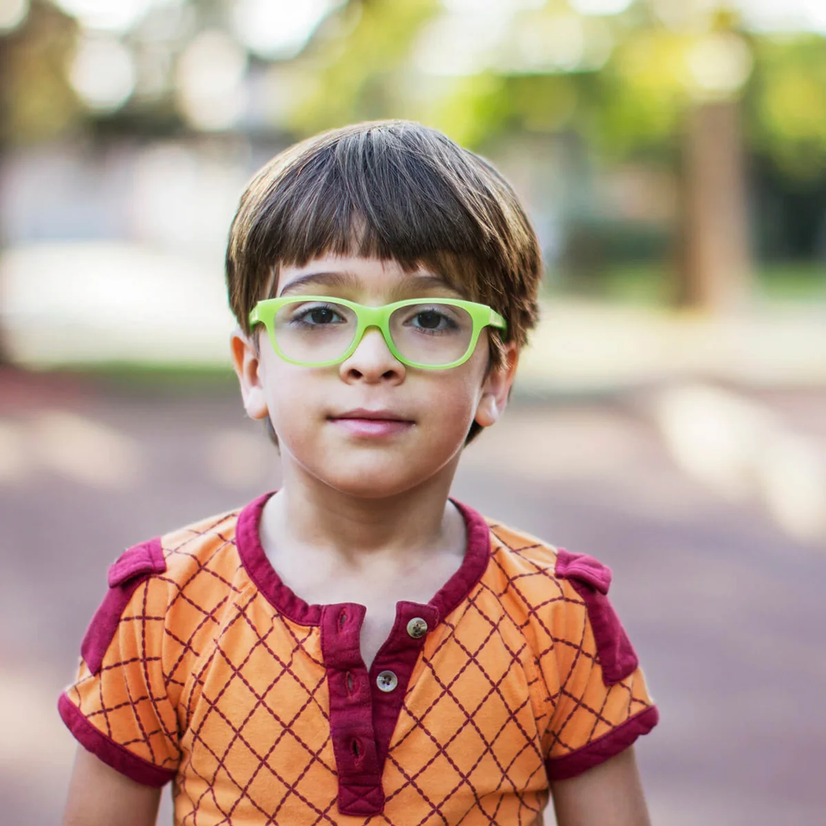 Portrait of cute boy wearing eyeglasses