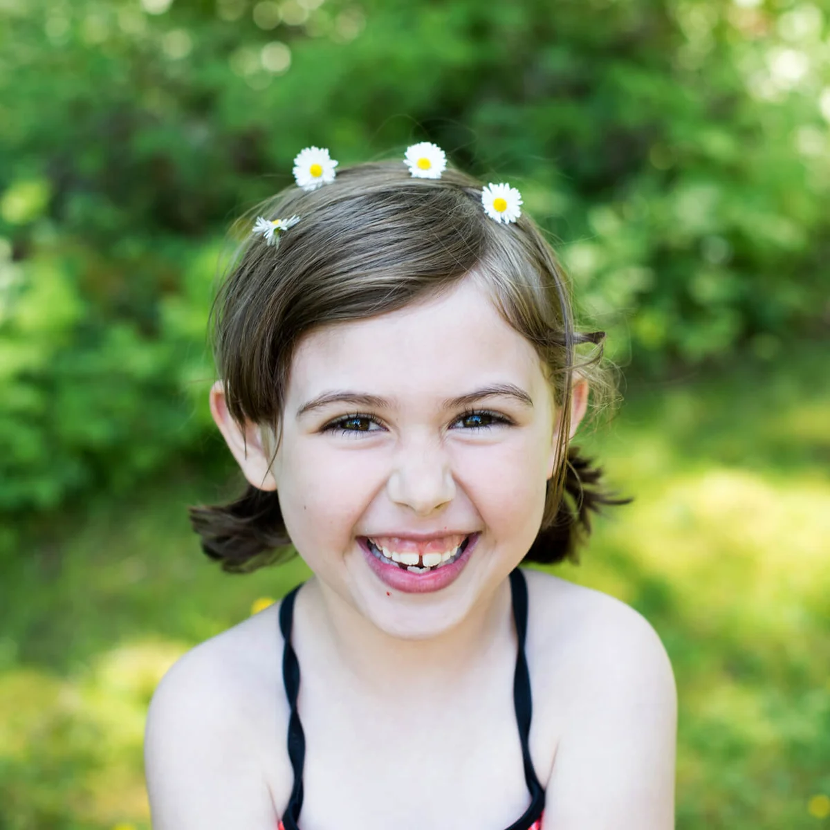Portrait of young girl outdoors
