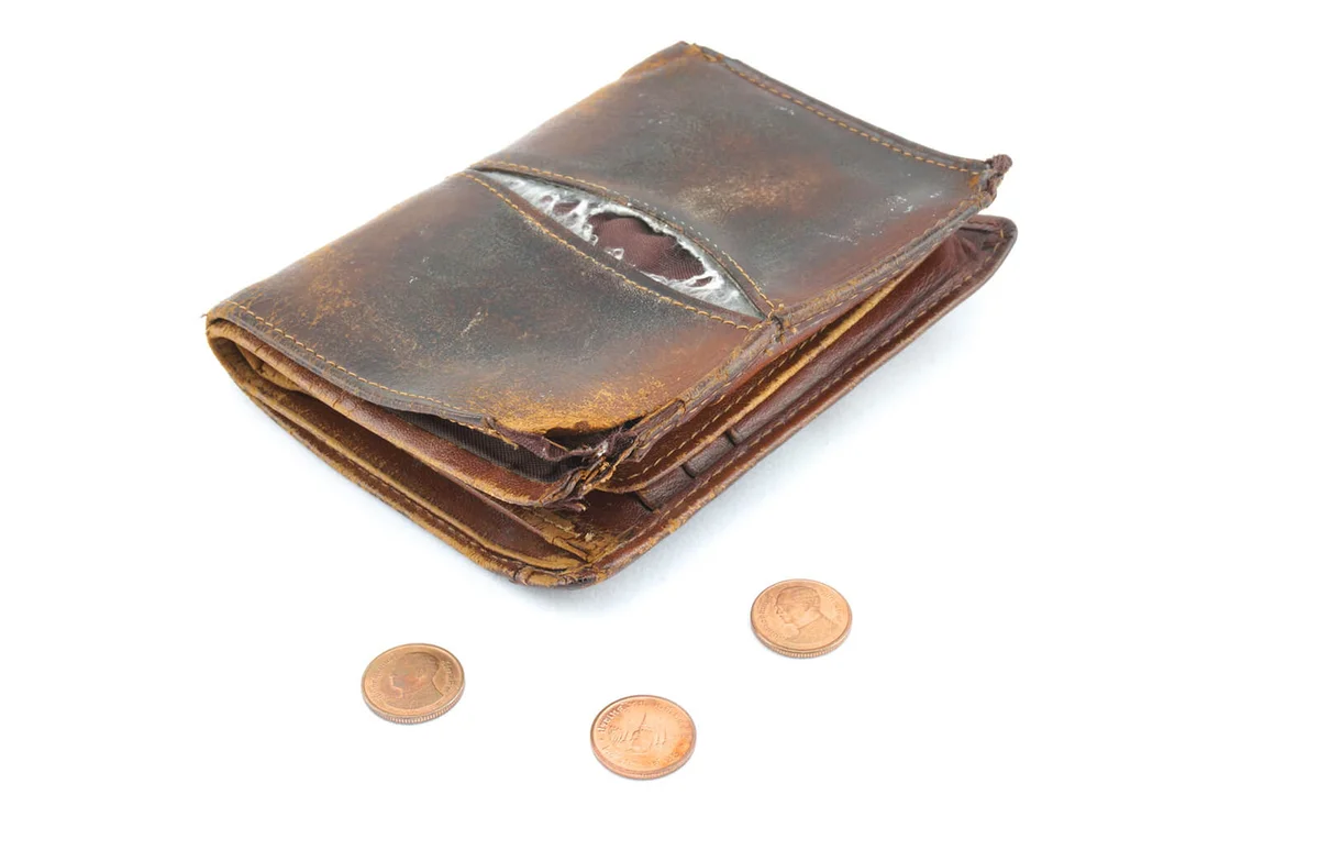 Old Wallet With Coins