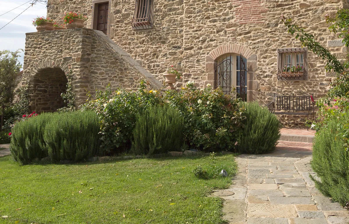 Tuscan blue in beautiful garden