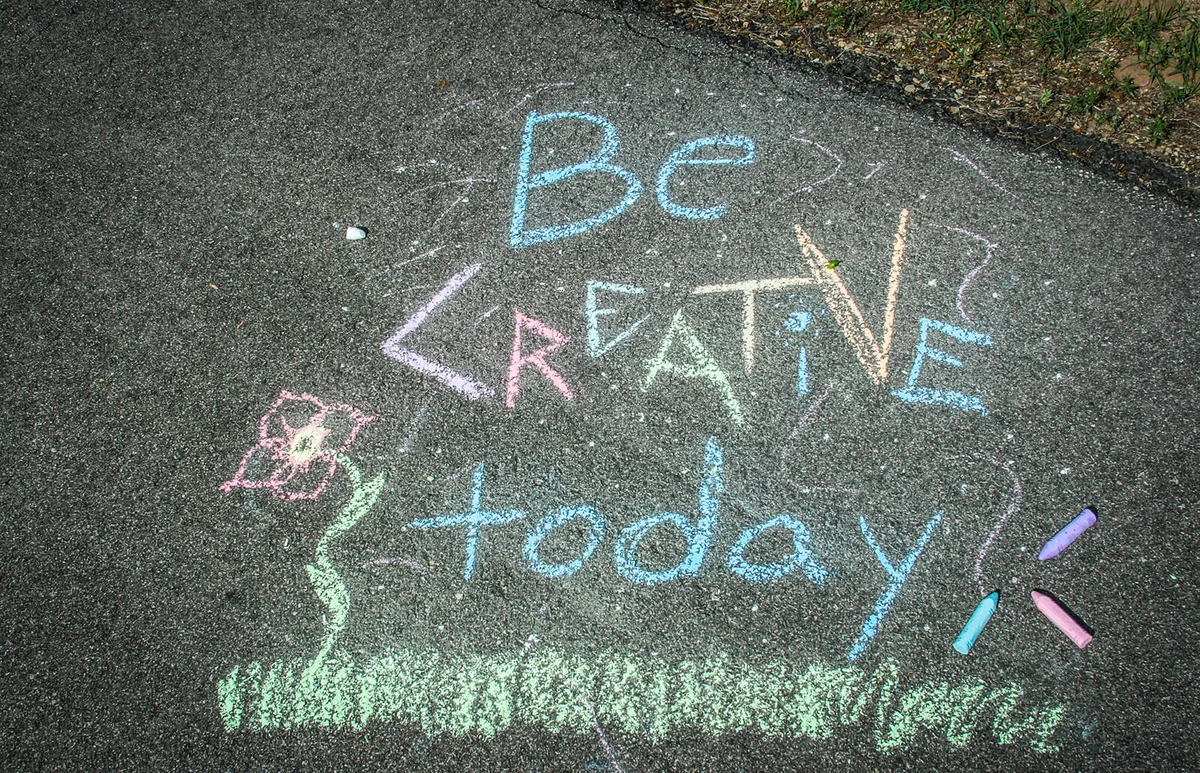 Be Creative Today Chalk Message