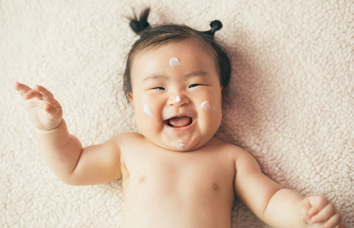 Laughing baby girl