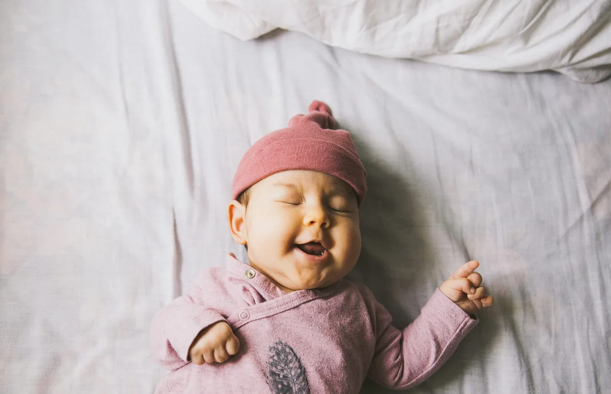 Baby girl laughing