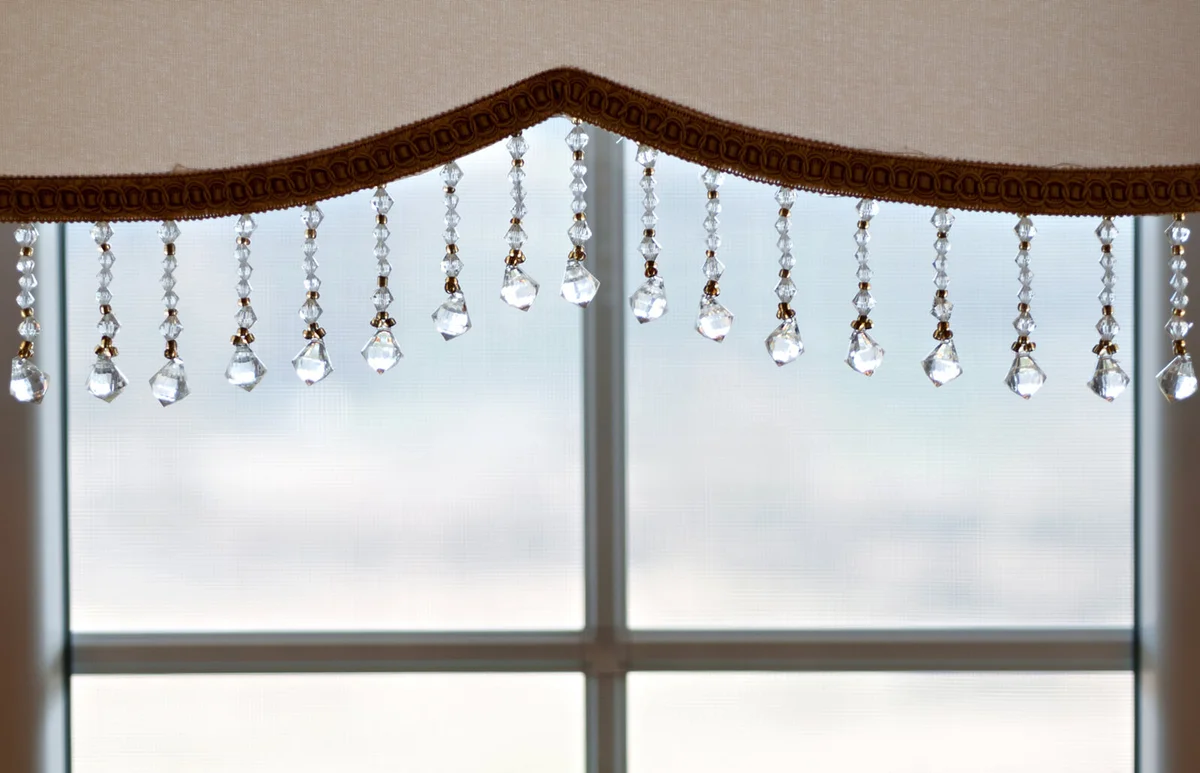 Picture of luxurious curtains at home