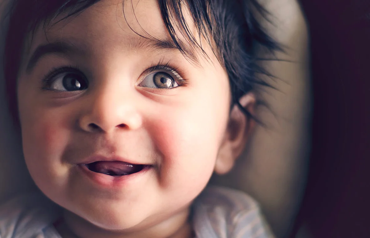 Smiling Indian baby boy