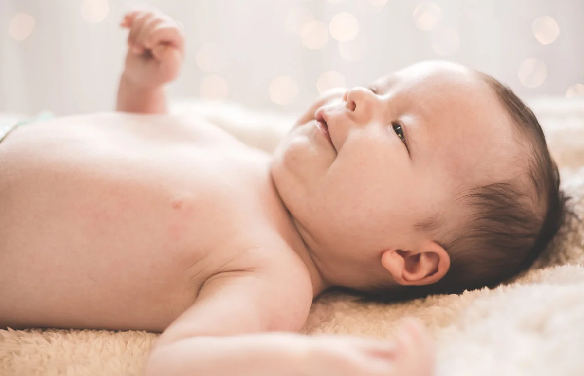 Smiling infant child