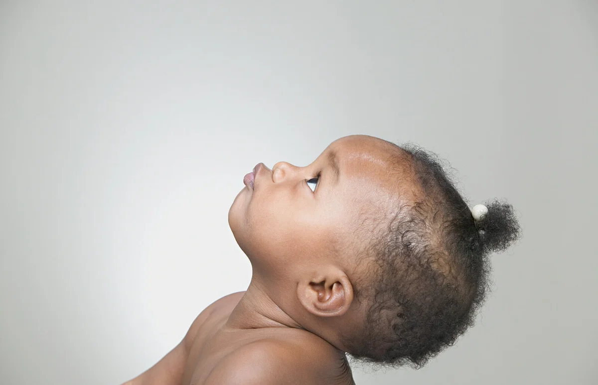 Profile of a baby girl