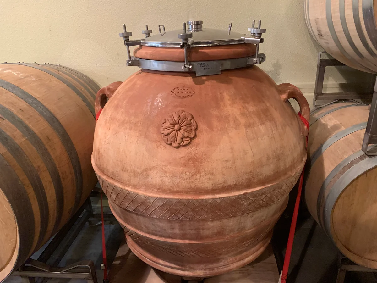 Clay amphora for fermenting wine