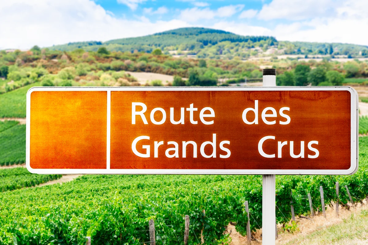 Route des grands crus sign