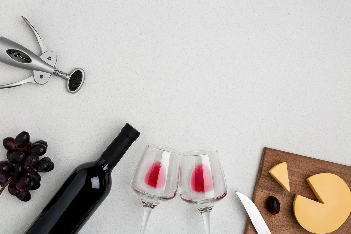 Cheese and red wine