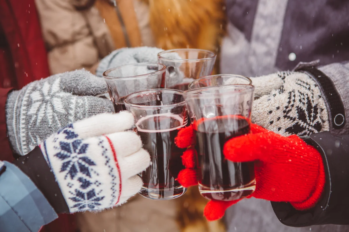 Toasting with mulled wine