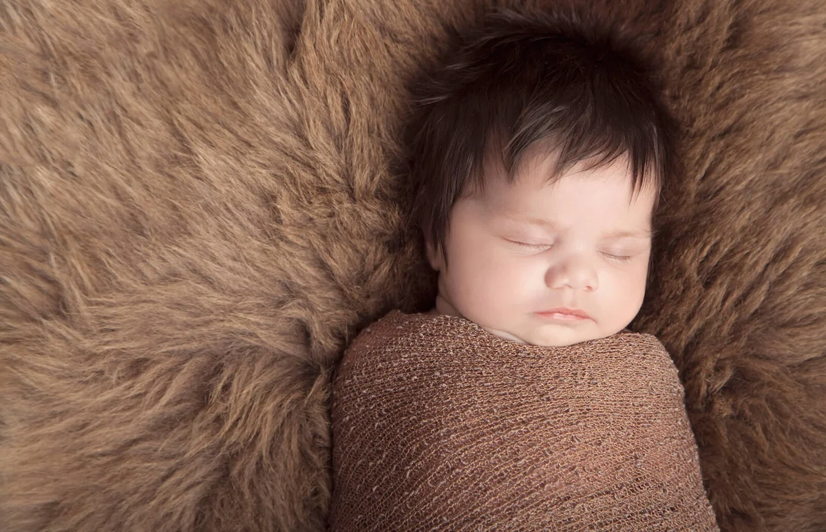 Newborn Baby Lots of Hair