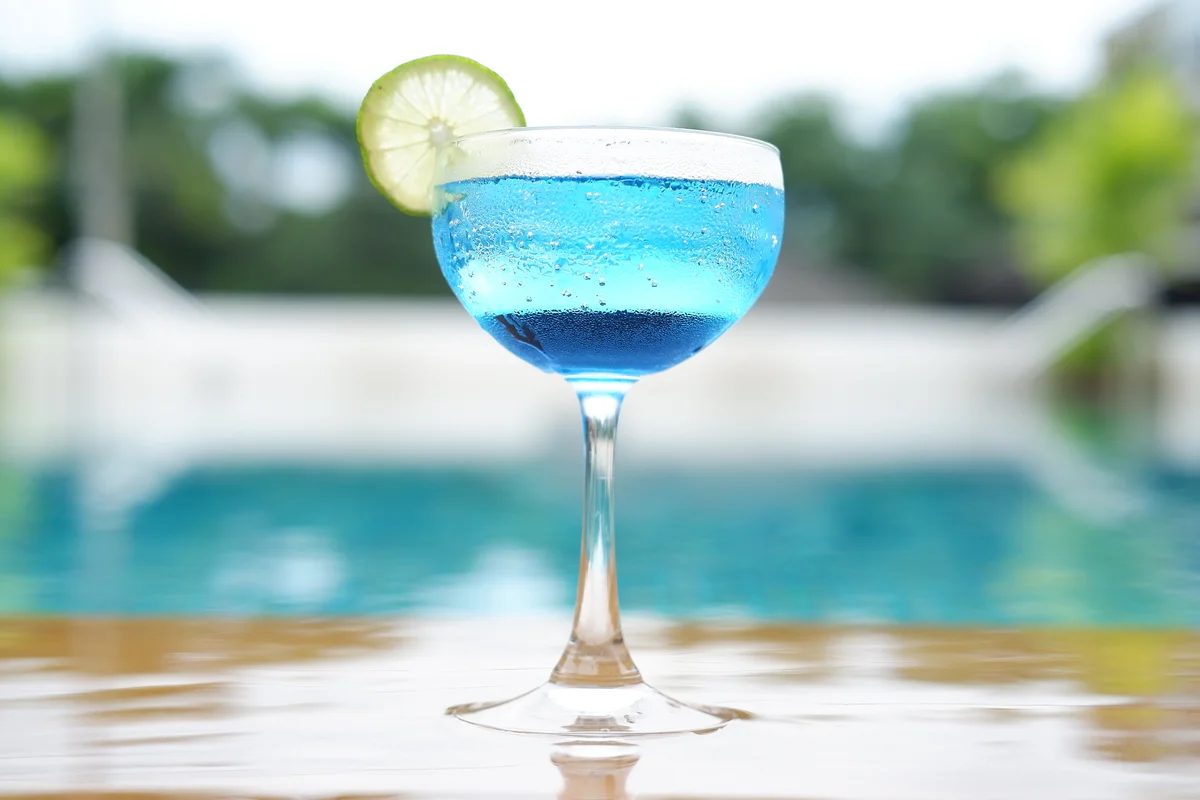 Blue dolphin cocktail