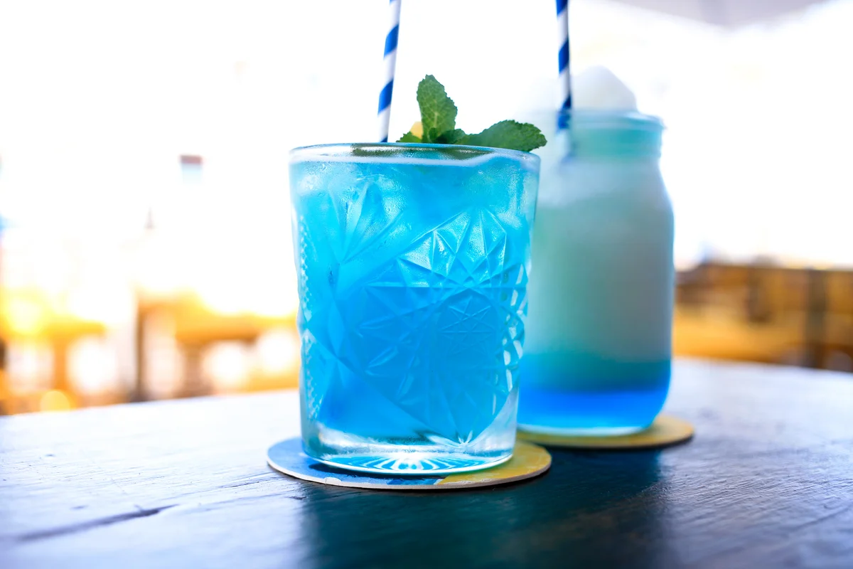 Blue curacao cocktails
