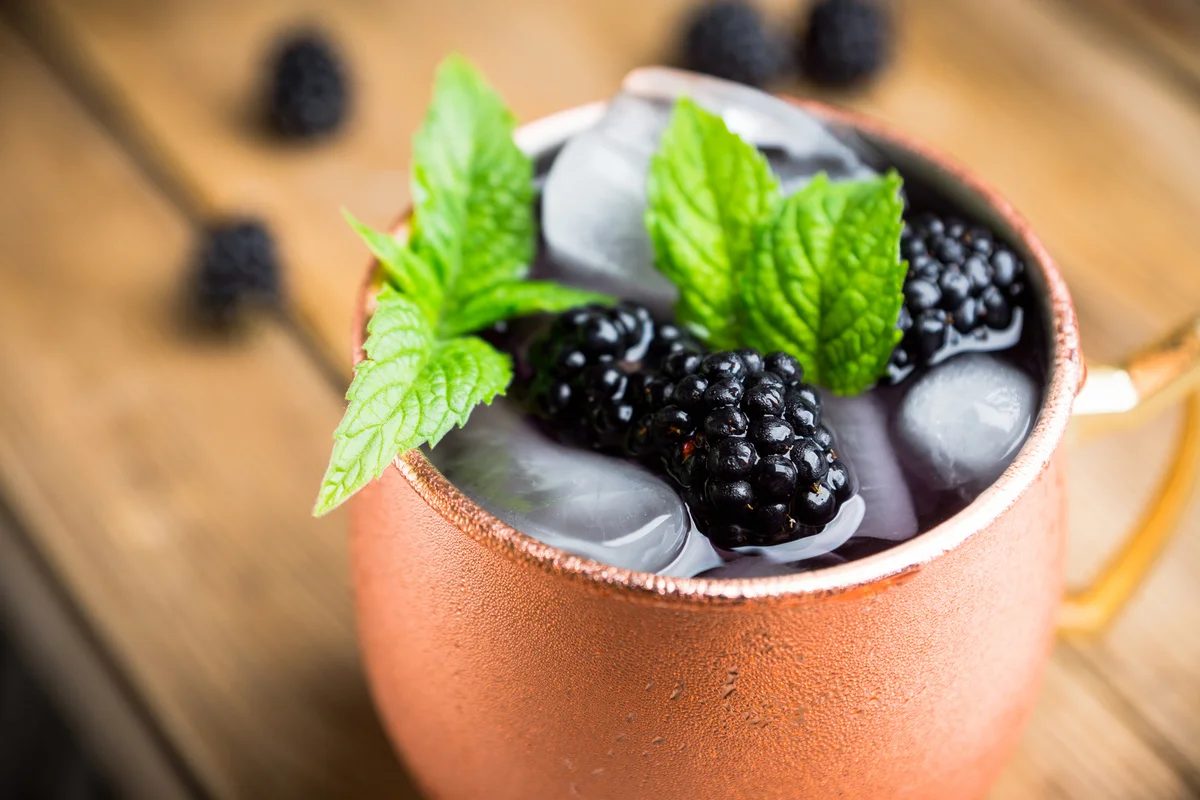 Blackberry Moscow Mule summer cocktail