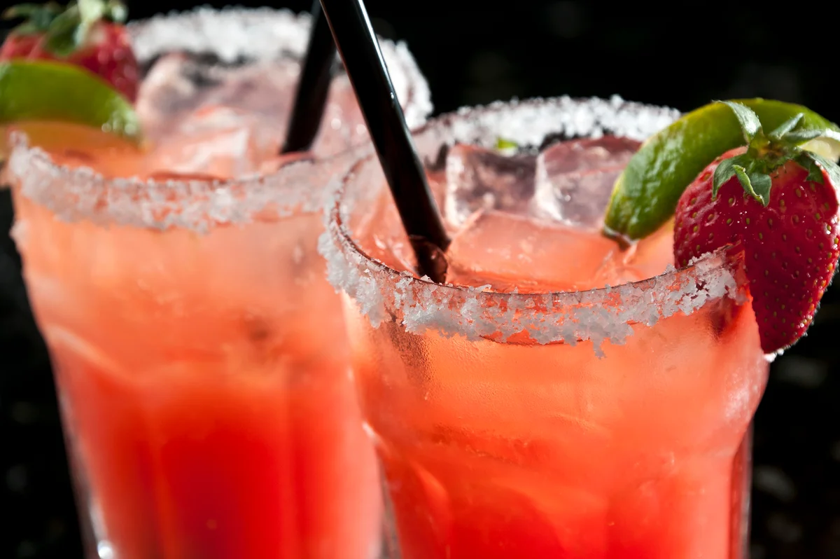 Strawberry margaritas