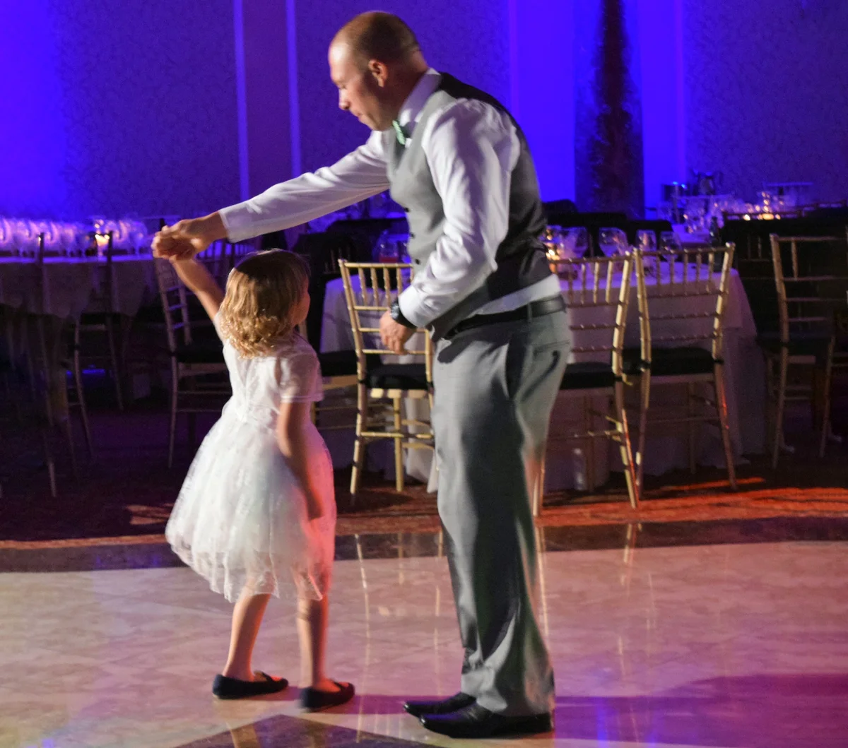 Flower Girl Dancing with Daddy