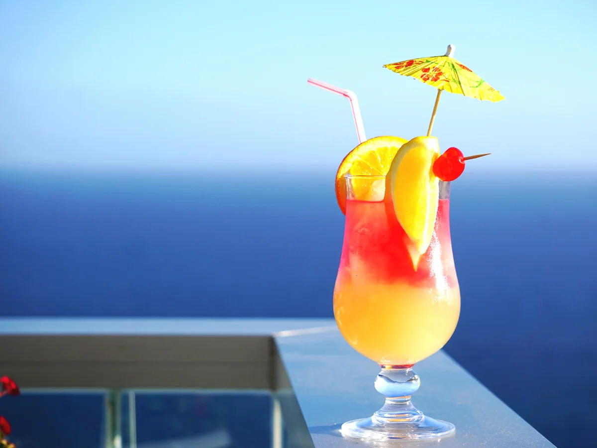 Layered tropical cocktail