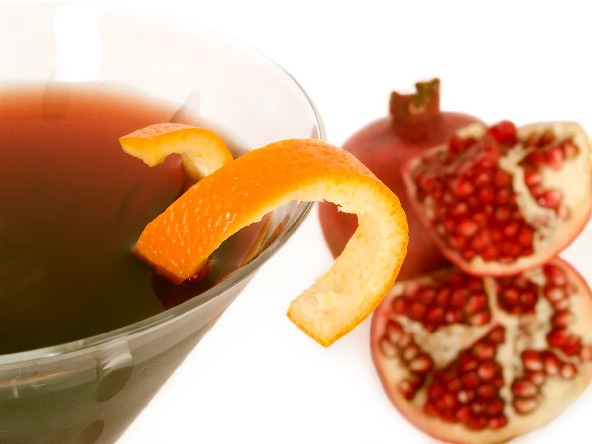 Orange-pom martini