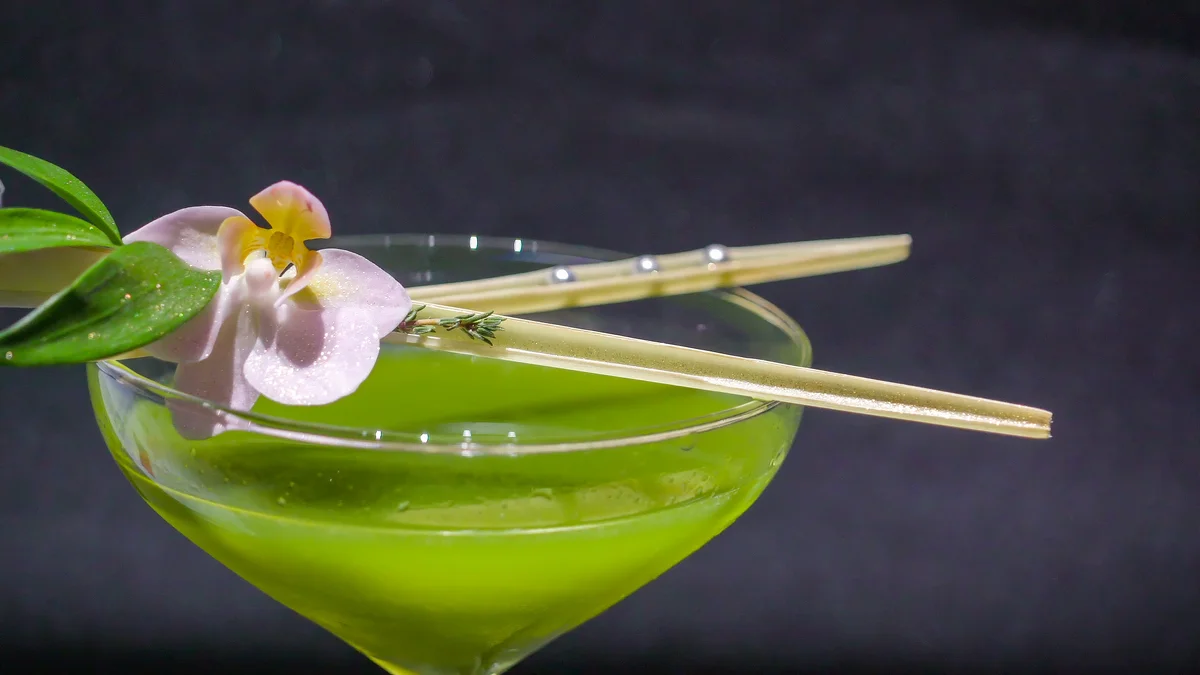 Green melon Jolly Rancher martini