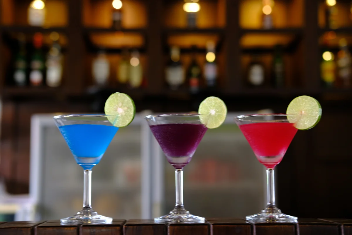 Jolly Rancher infused vodka martinis
