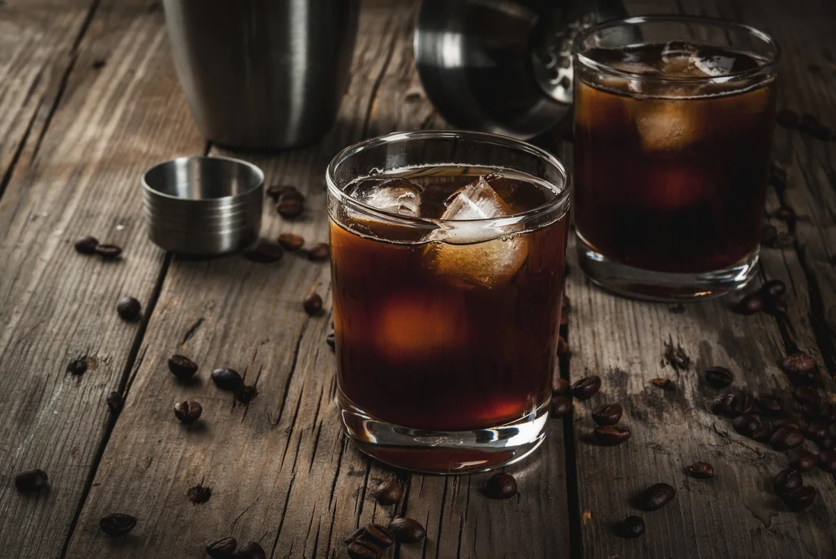 Black Russian cocktails