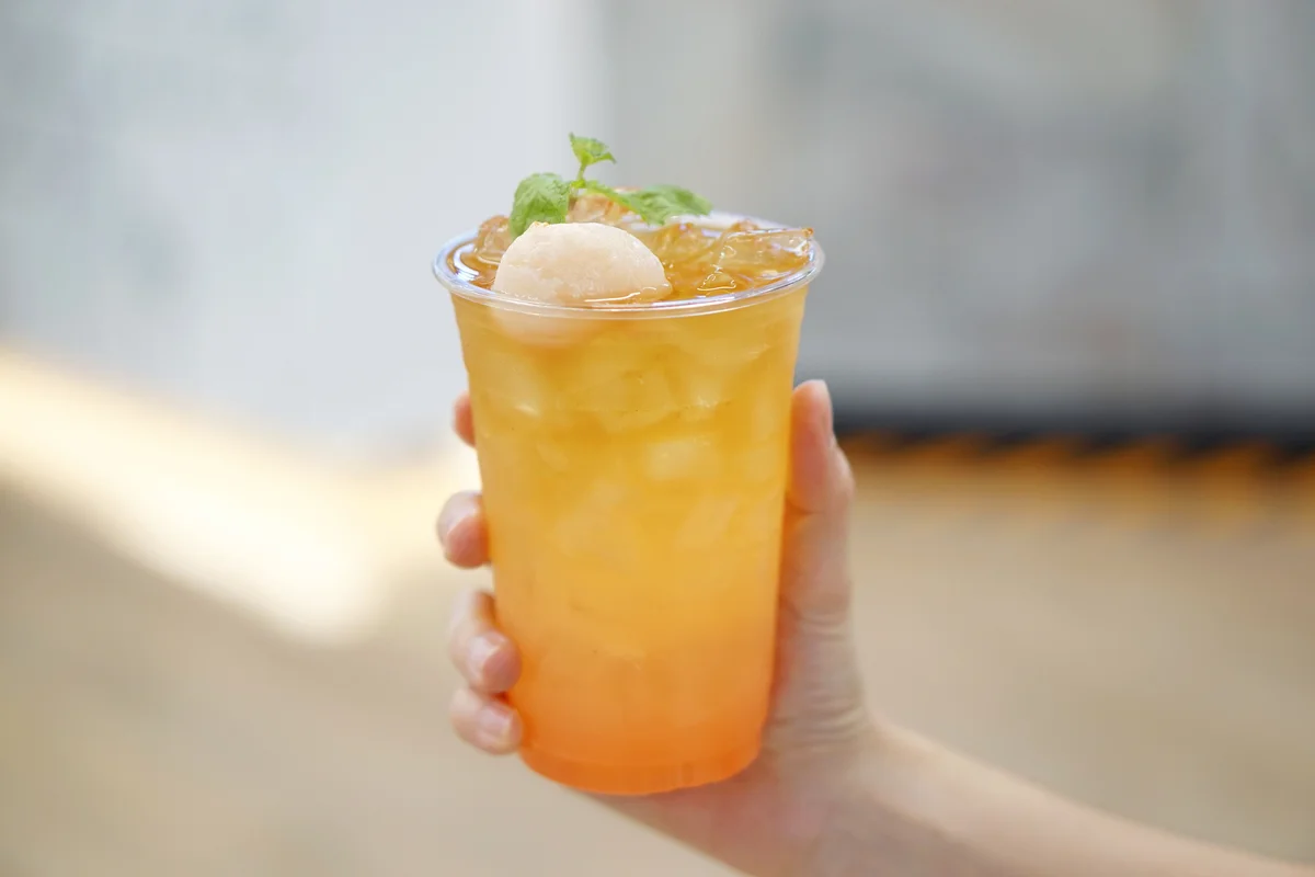 Lychee-ginger-coconut cocktail