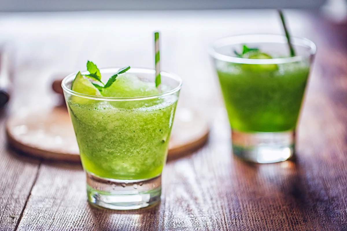 Frozen mint ginger mocktail