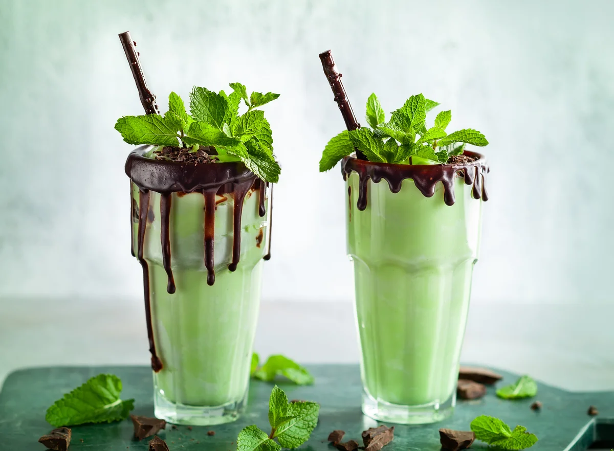 Chocolate mint milkshake
