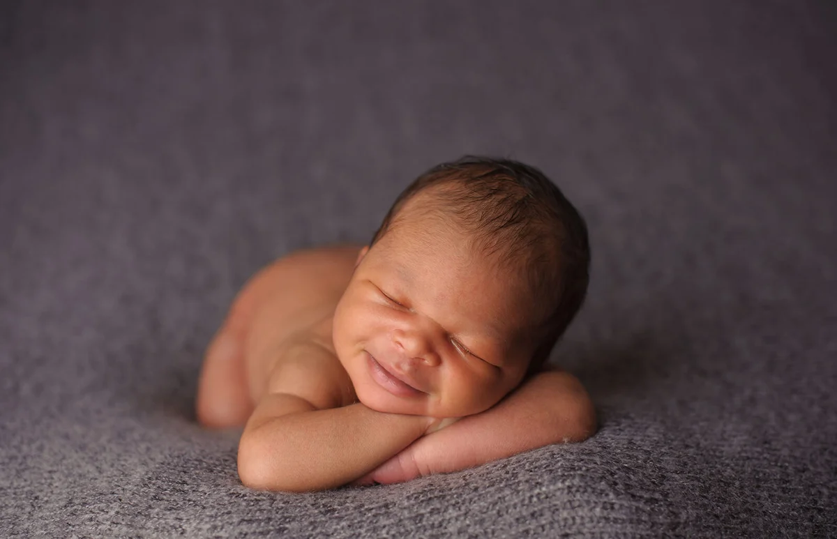 Smiling Newborn Boy