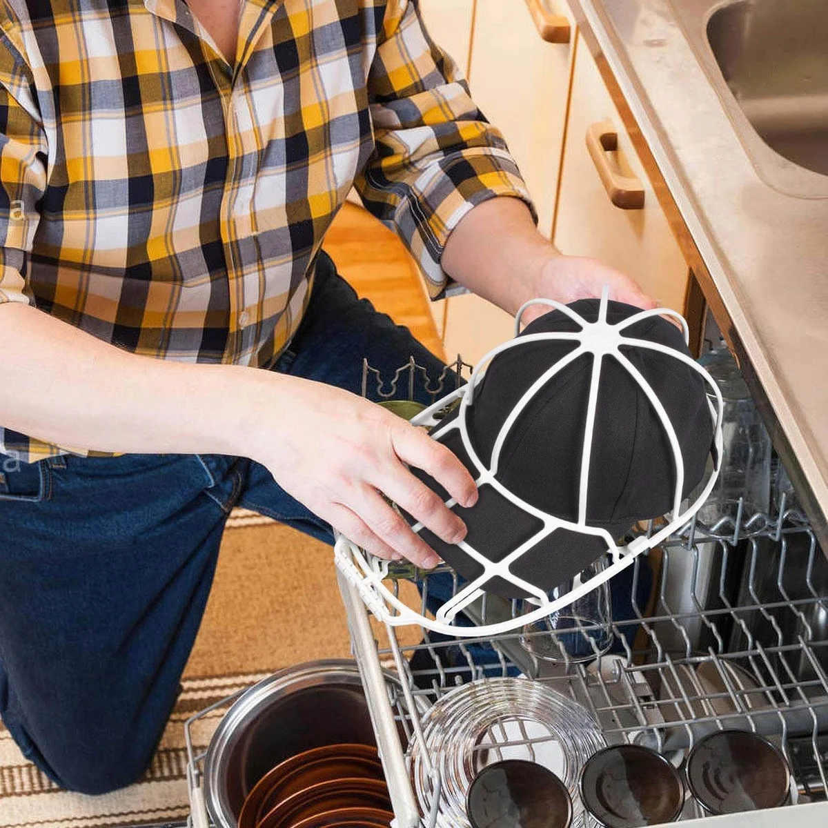 Upgraded Hat Washer,Cap Washer,Baseball Cap Washers,Baseball Hat Cleaner/Cleaning Protector,Ball Cap Washing Frame Cage Hat Washing Holder,Ball Cap Hat Visors Shaper/Organizer for Washing Machine | https://amzn.to/2oaW2du