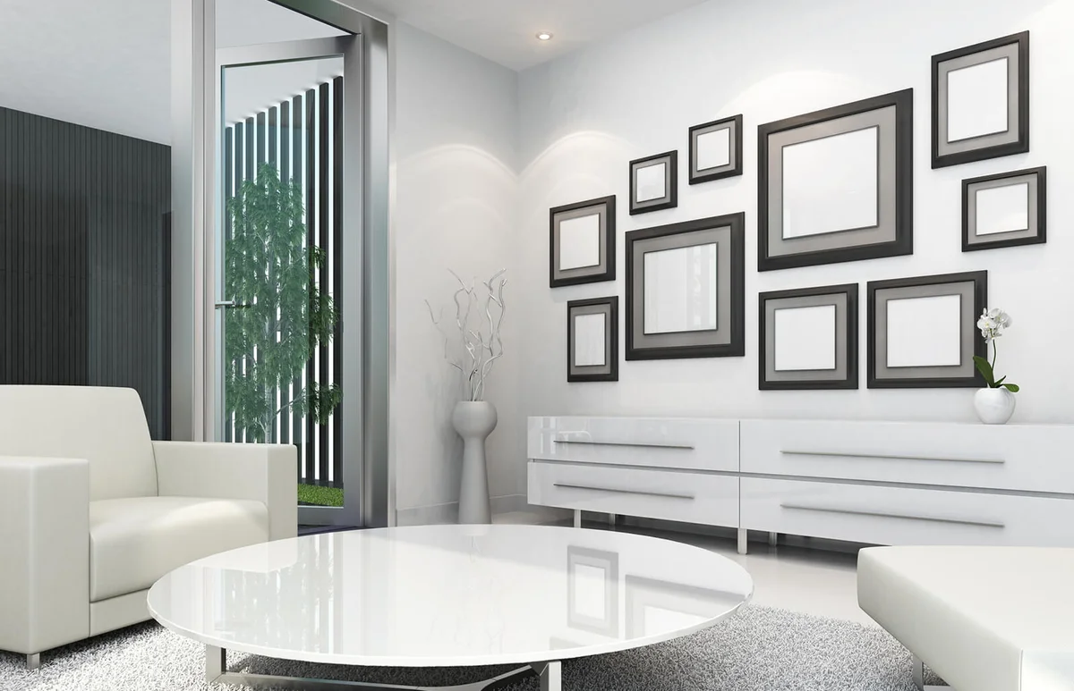 Living room with pictures