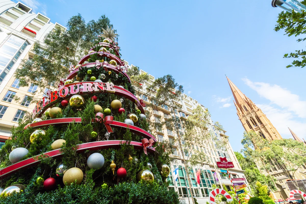 Christmas tree in Melbourne city, Australia
