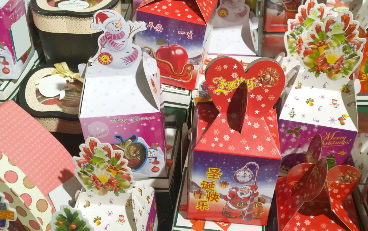 Christmas gift boxes in China market