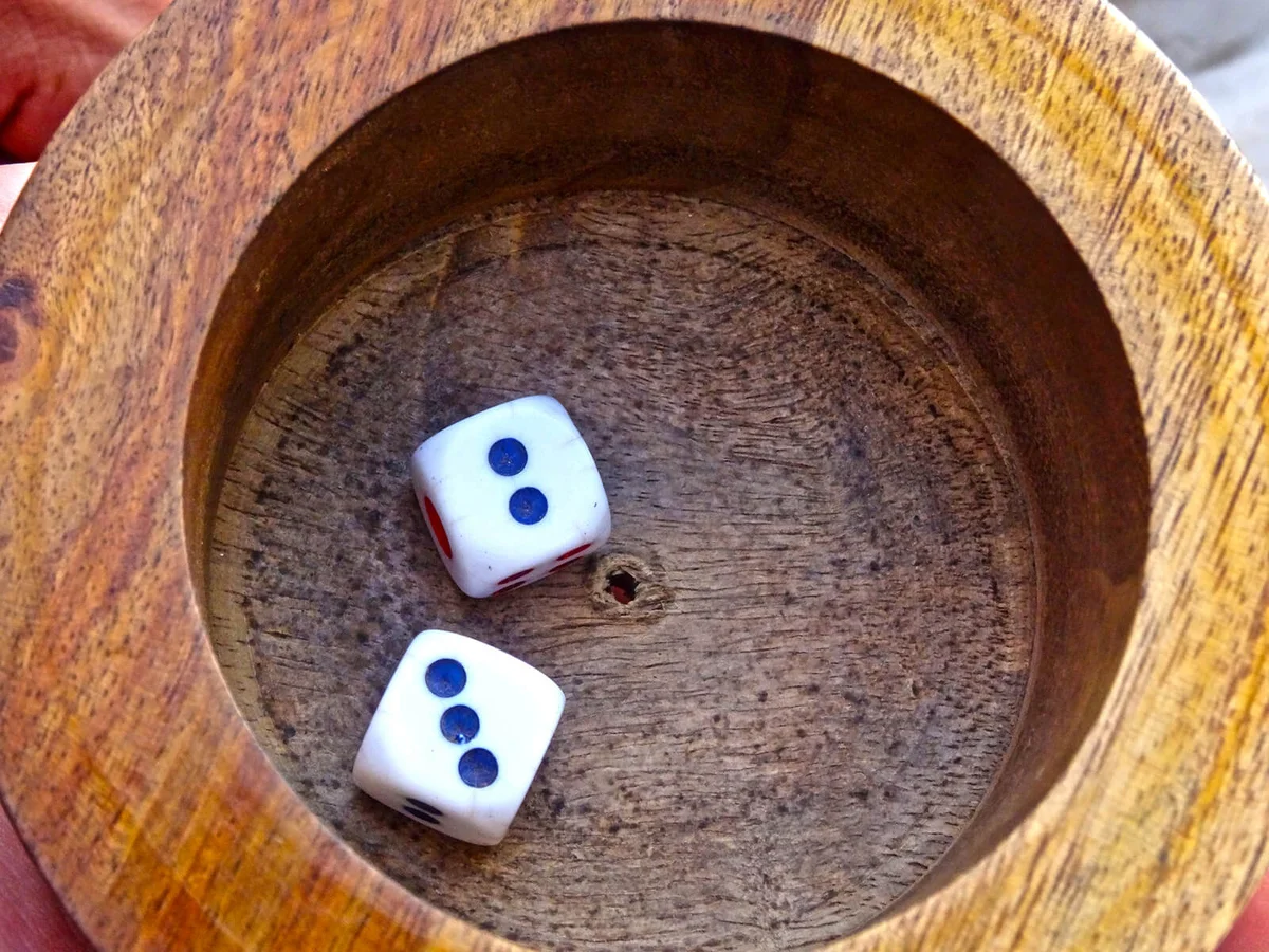 Dices and cup of Board game