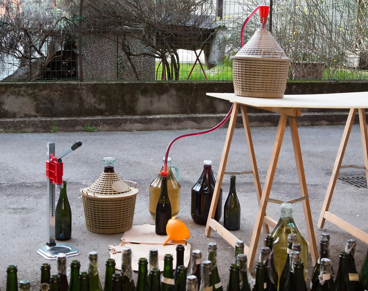 Bottling homemade wine