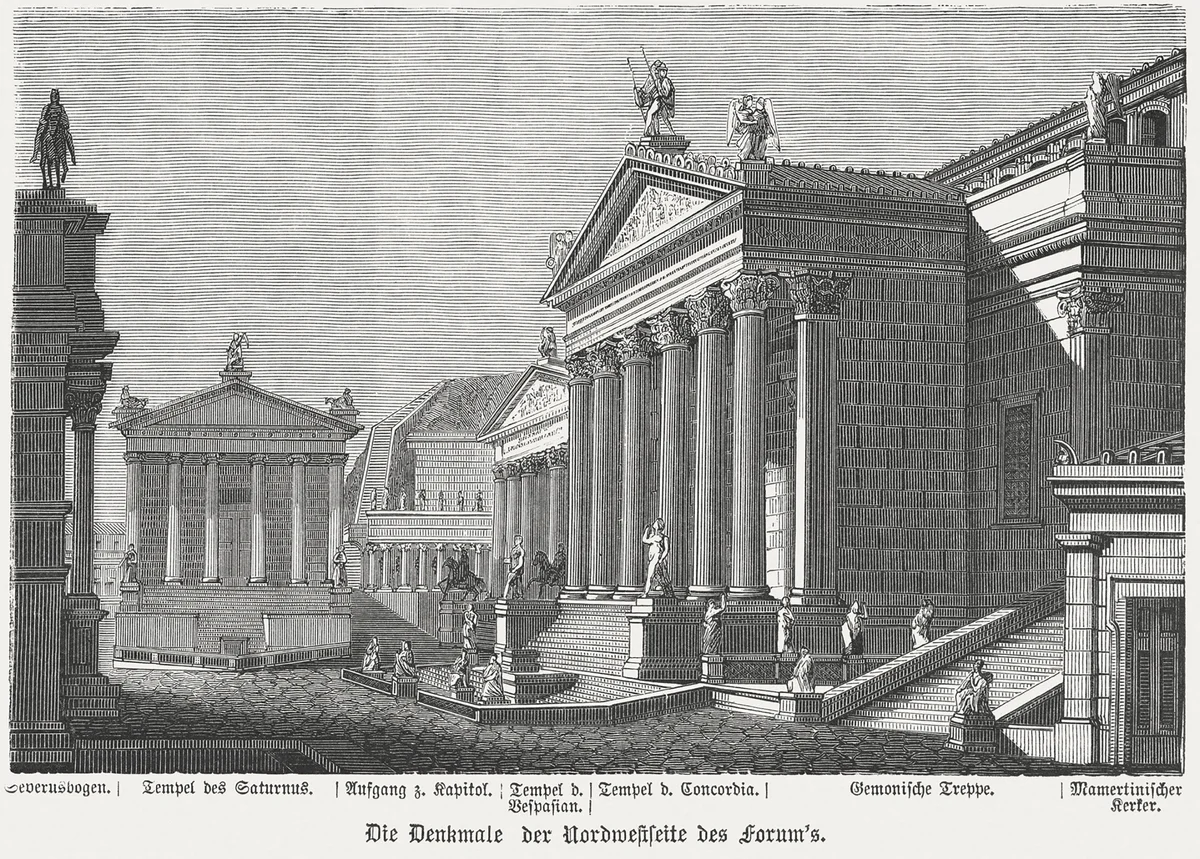 Buildings of the Roman Forum in ancient Rome