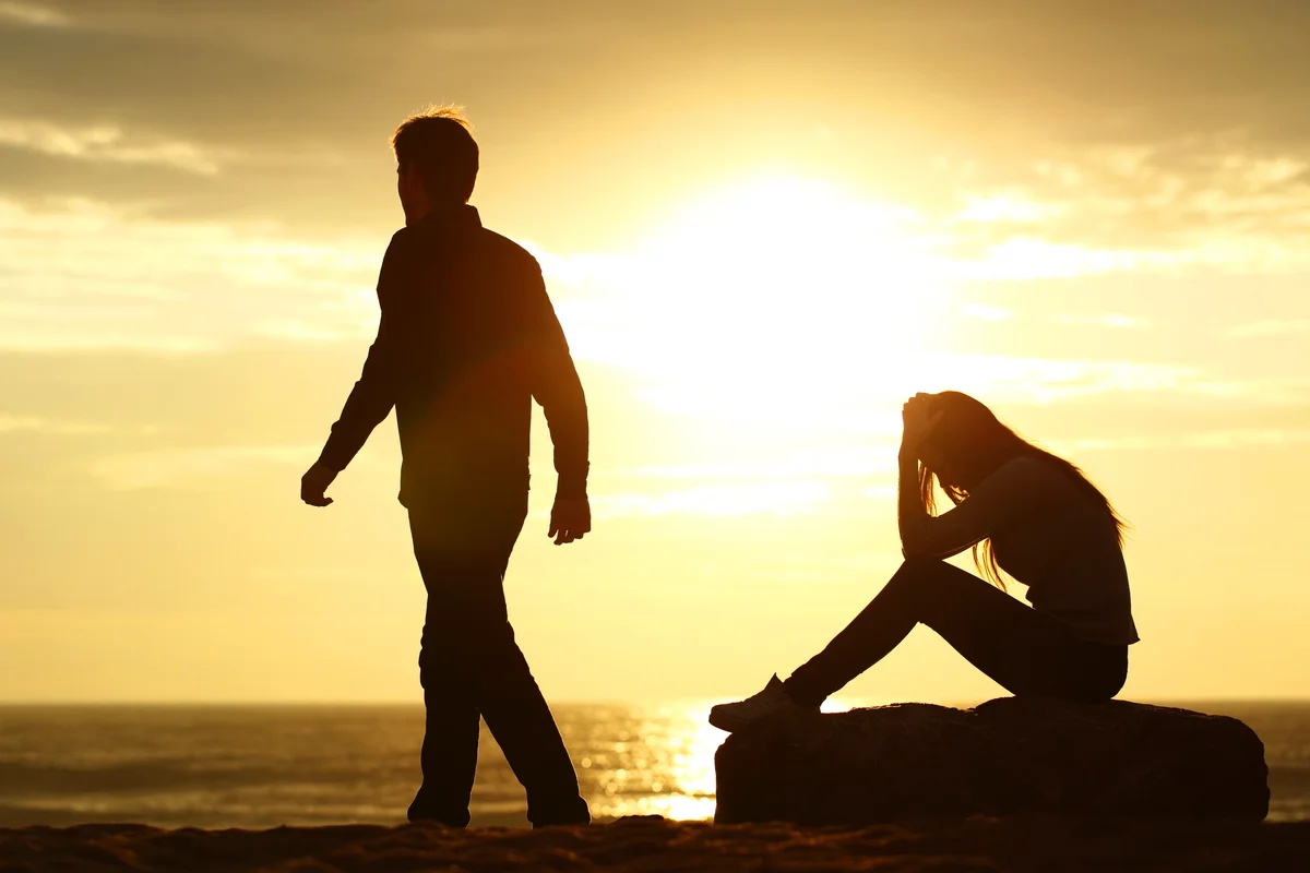 Couple breaking up