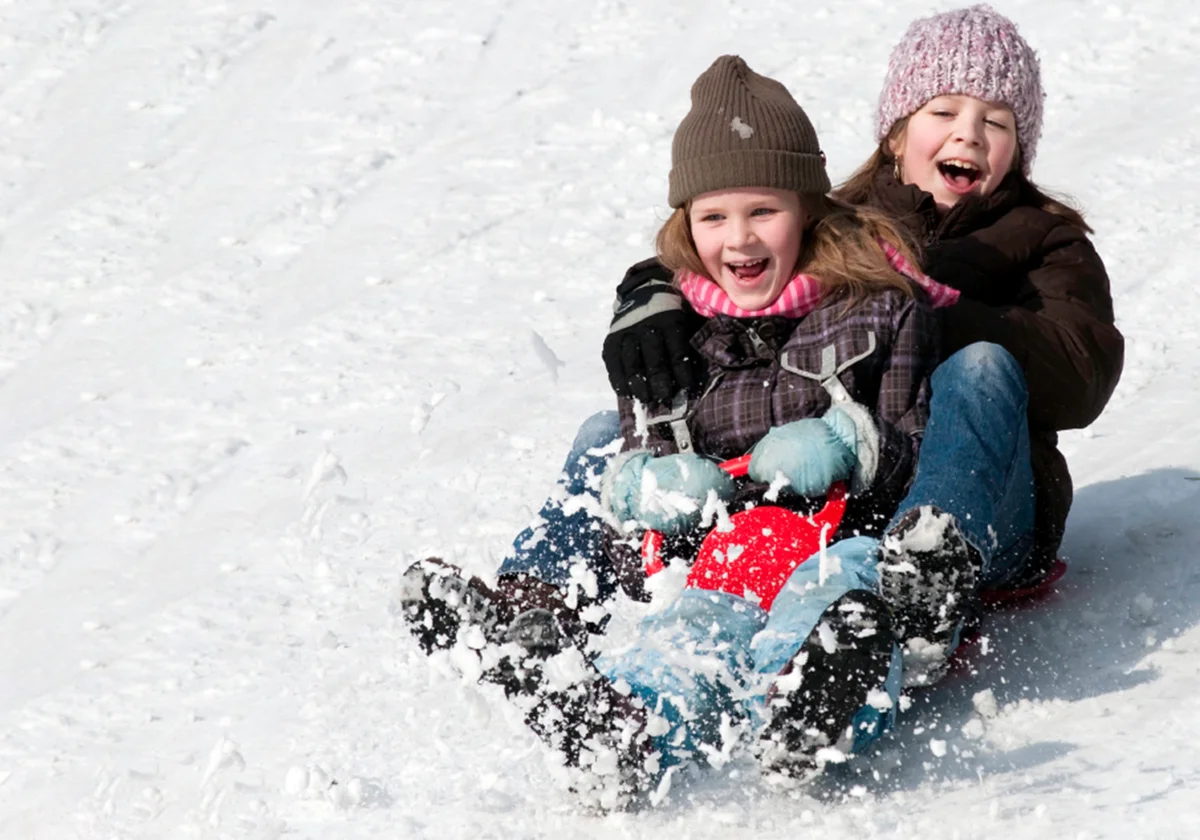 Children sledding