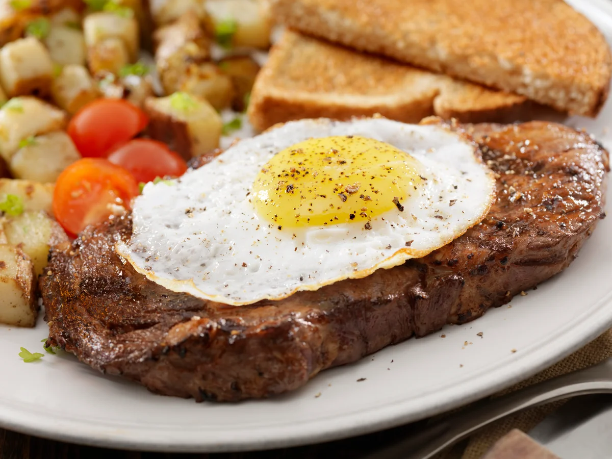 Steak with a fried egg